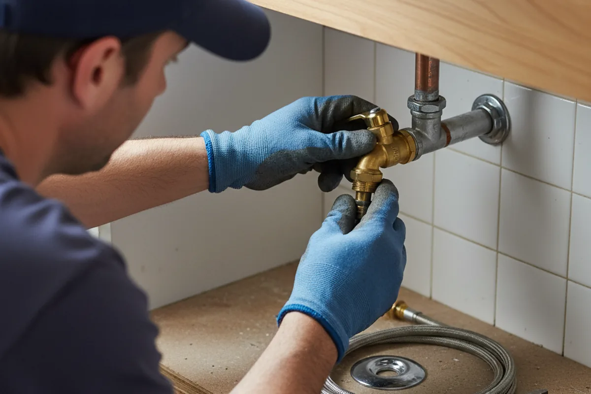 Shutoff valve and fitting work during Emergency Plumbing in Gerrardstown